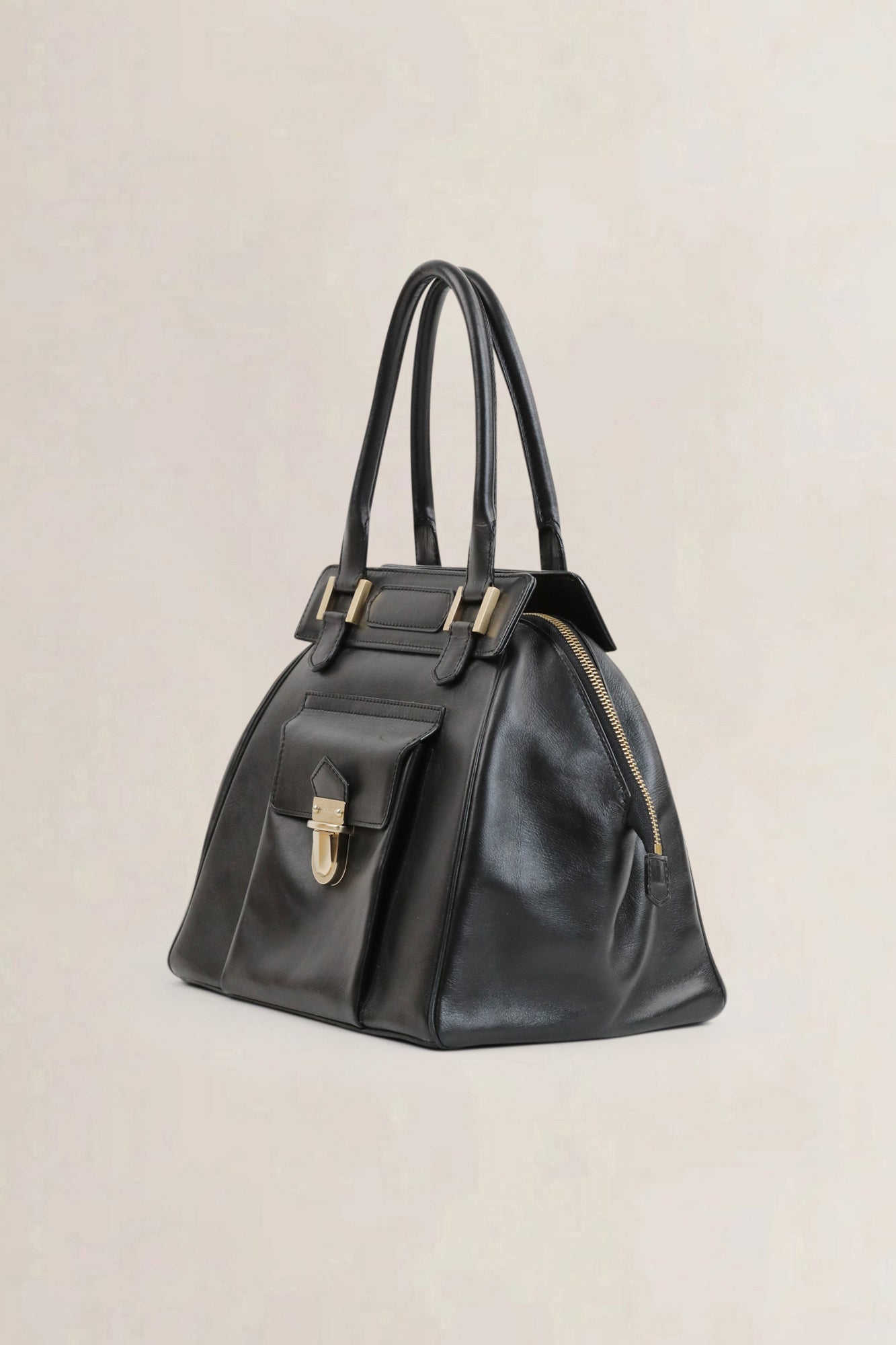 Delvaux Black Coquin Shoulder Bag