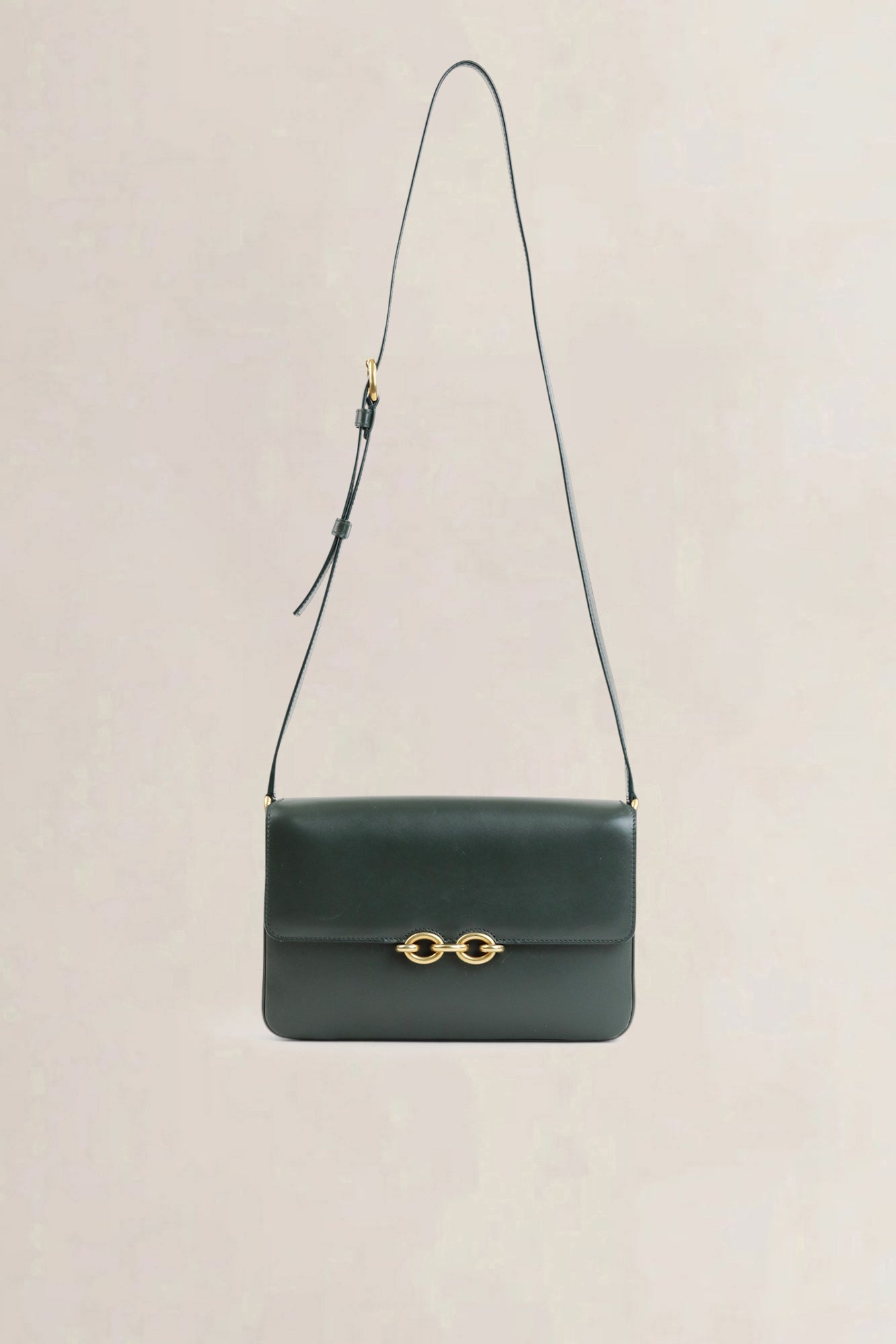 Saint Laurent Green Le Maillon Crossbody Bag