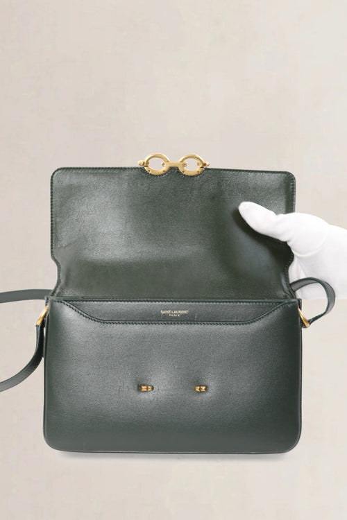 Saint Laurent Green Le Maillon Crossbody Bag