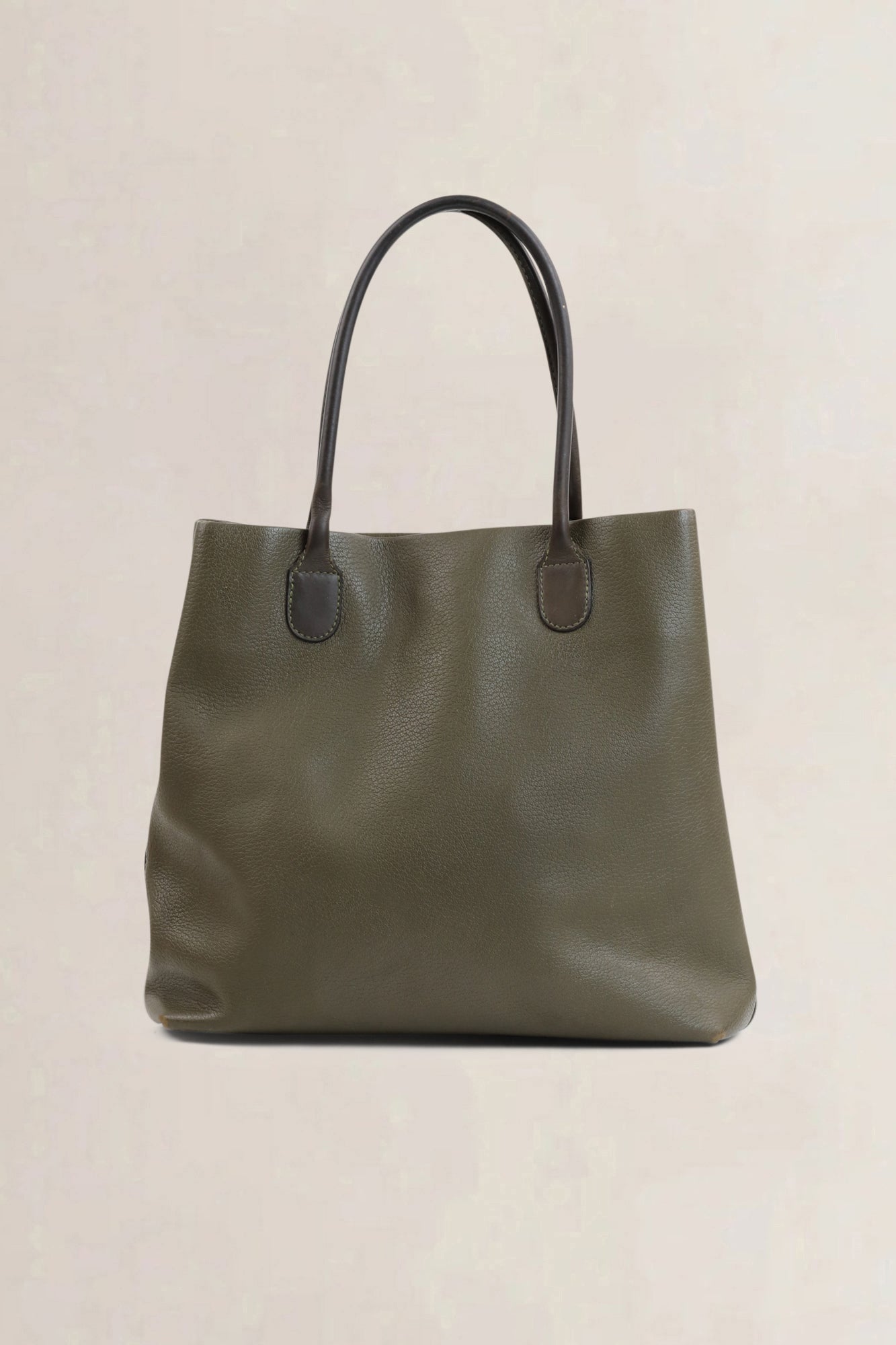 Deux de Delvaux Green Top Handle Bag