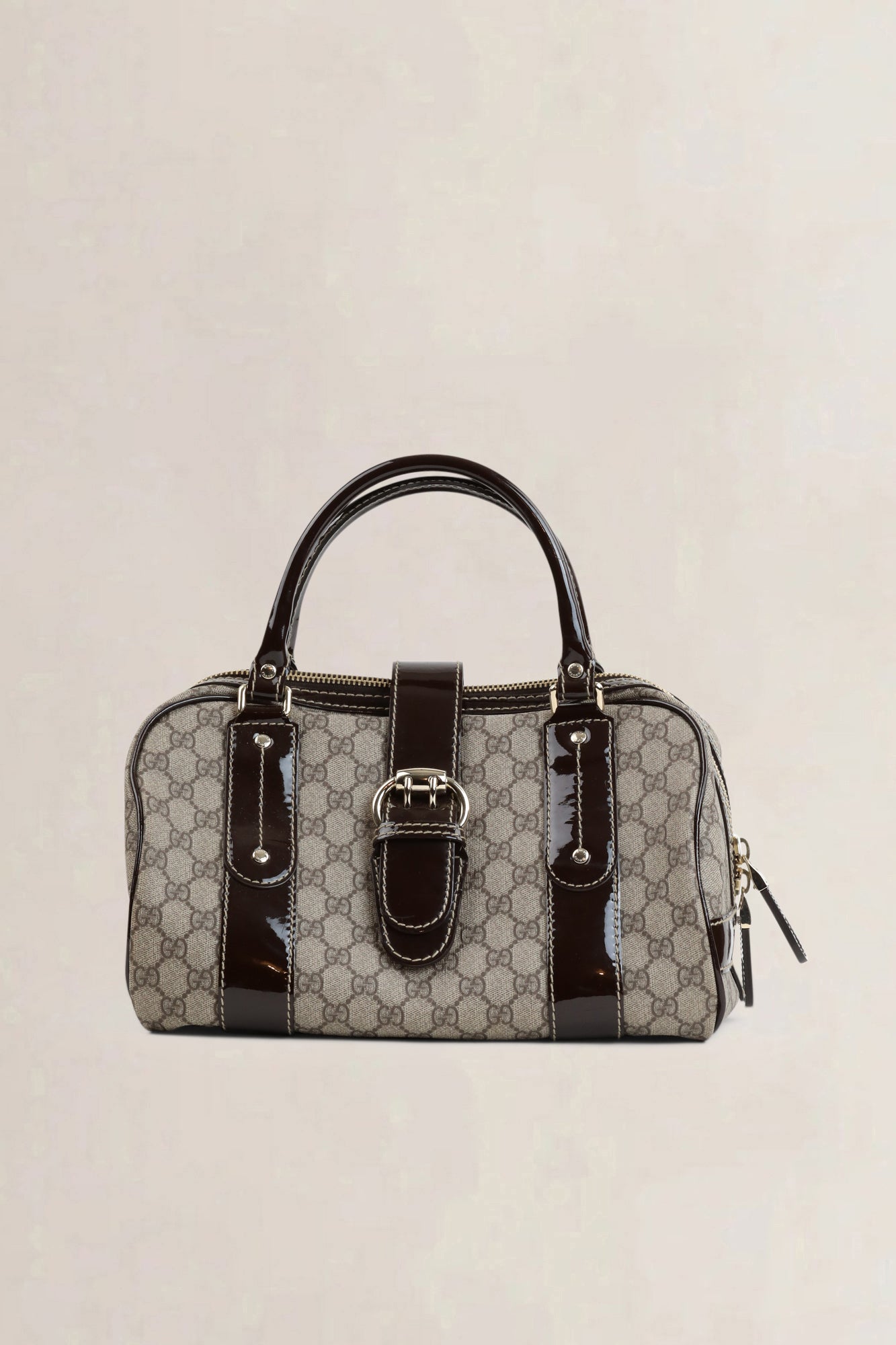 Sac à main Boston Vanity marron avec monogramme GG de Gucci