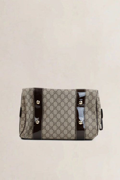 Sac à main Boston Vanity marron avec monogramme GG de Gucci