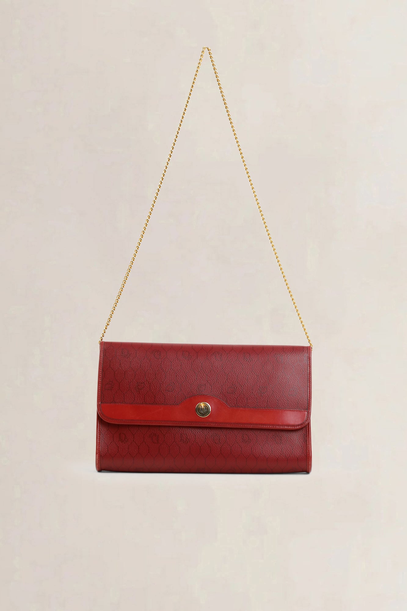 Christian Dior Red Vintage Shoulder Bag