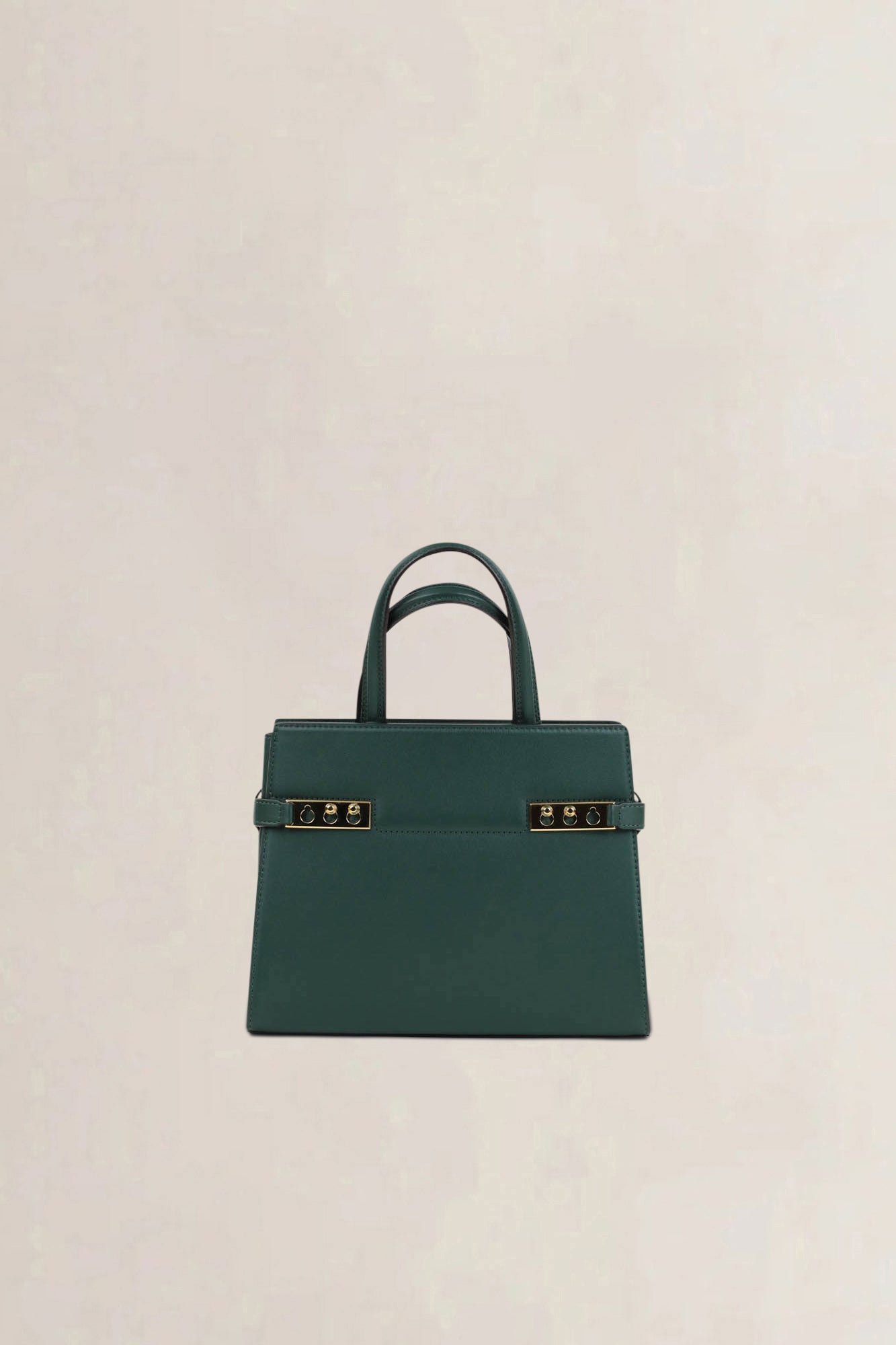 Delvaux Forest Green Tempête Crush Small Crossbody Bag