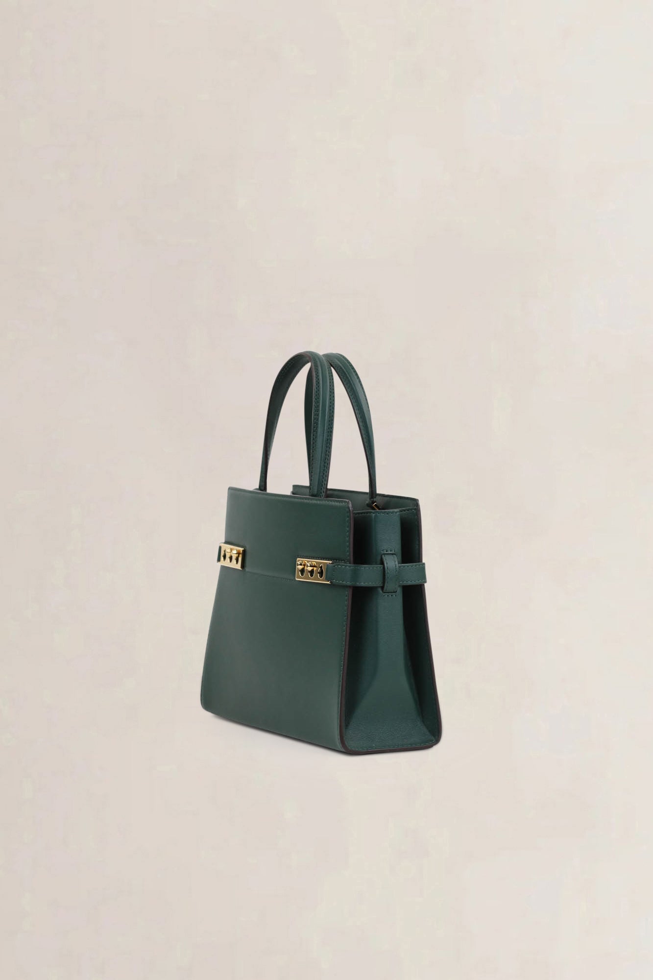 Delvaux Forest Green Tempête Crush Small Crossbody Bag
