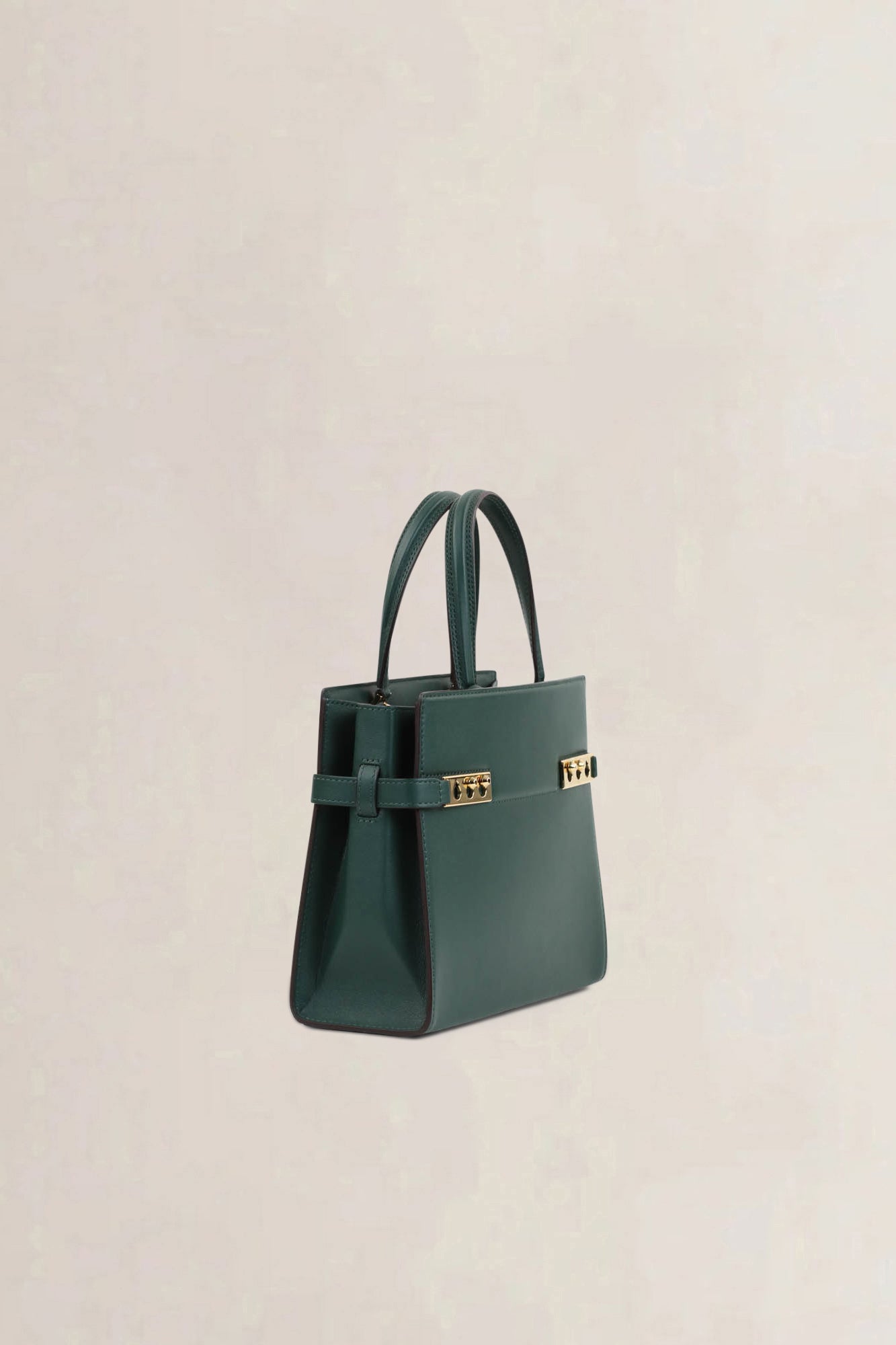 Delvaux Forest Green Tempête Crush Small Crossbody Bag