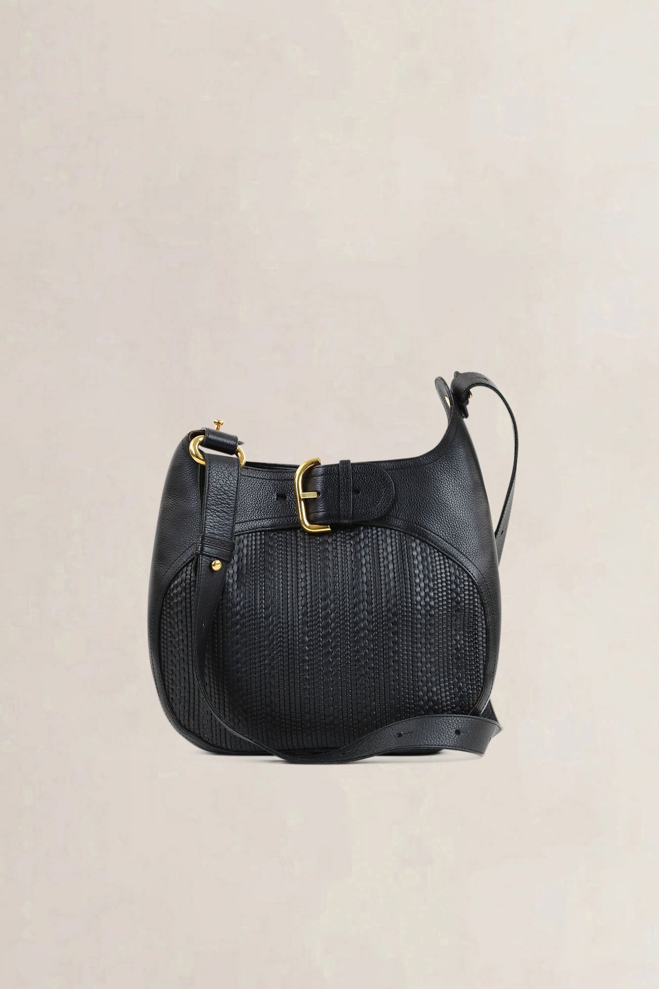 Delvaux Black Toile de Cuir Souverain Crossbody Bag