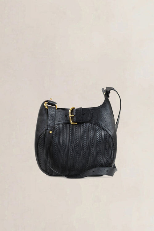 Delvaux Black Toile de Cuir Souverain Crossbody Bag