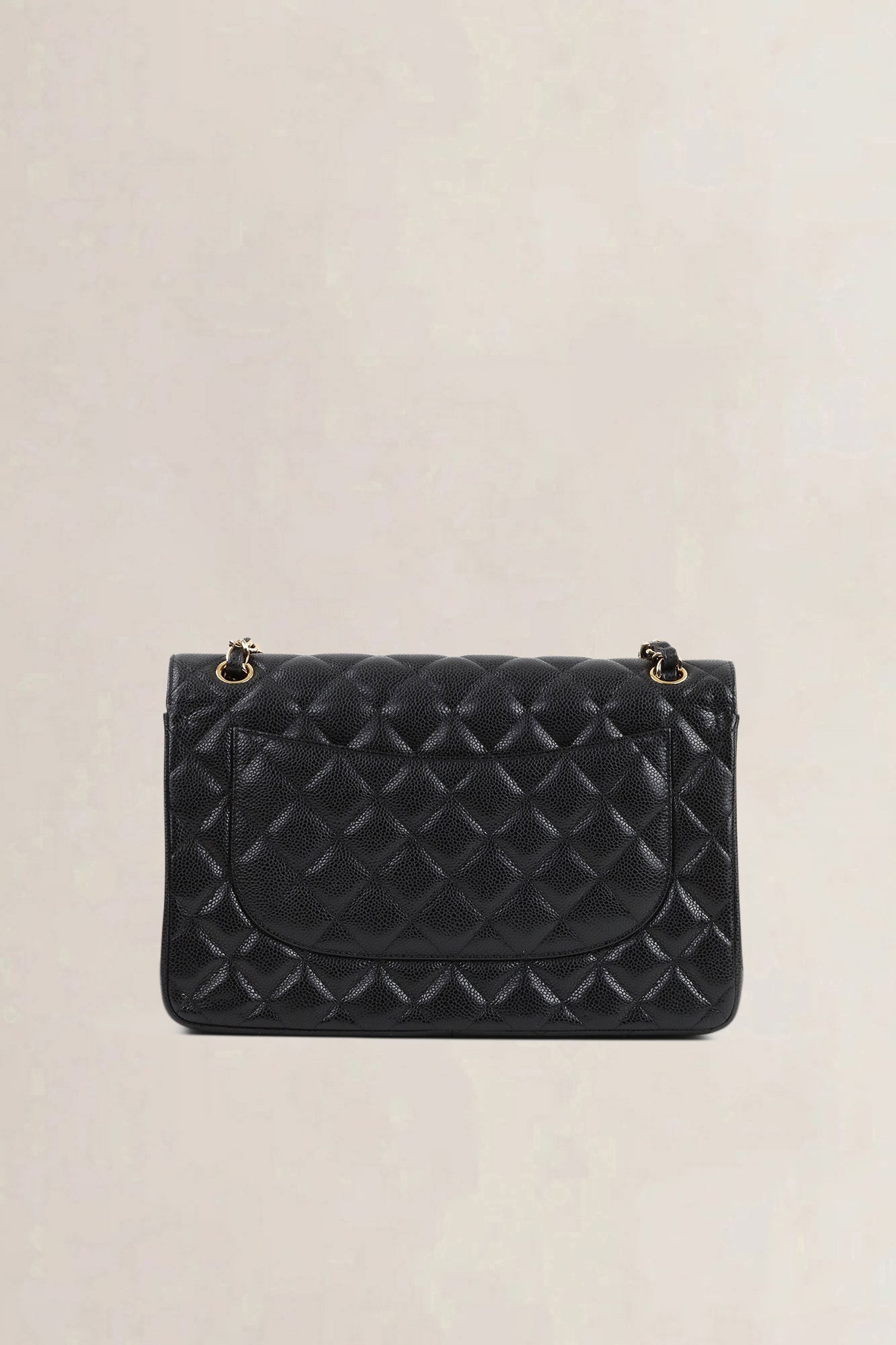 Chanel Black Caviar Leather Jumbo Timeless Double Flap Bag