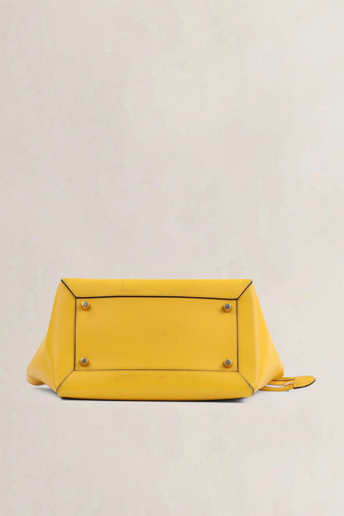 Céline Yellow Calfskin Leather Belt Bag