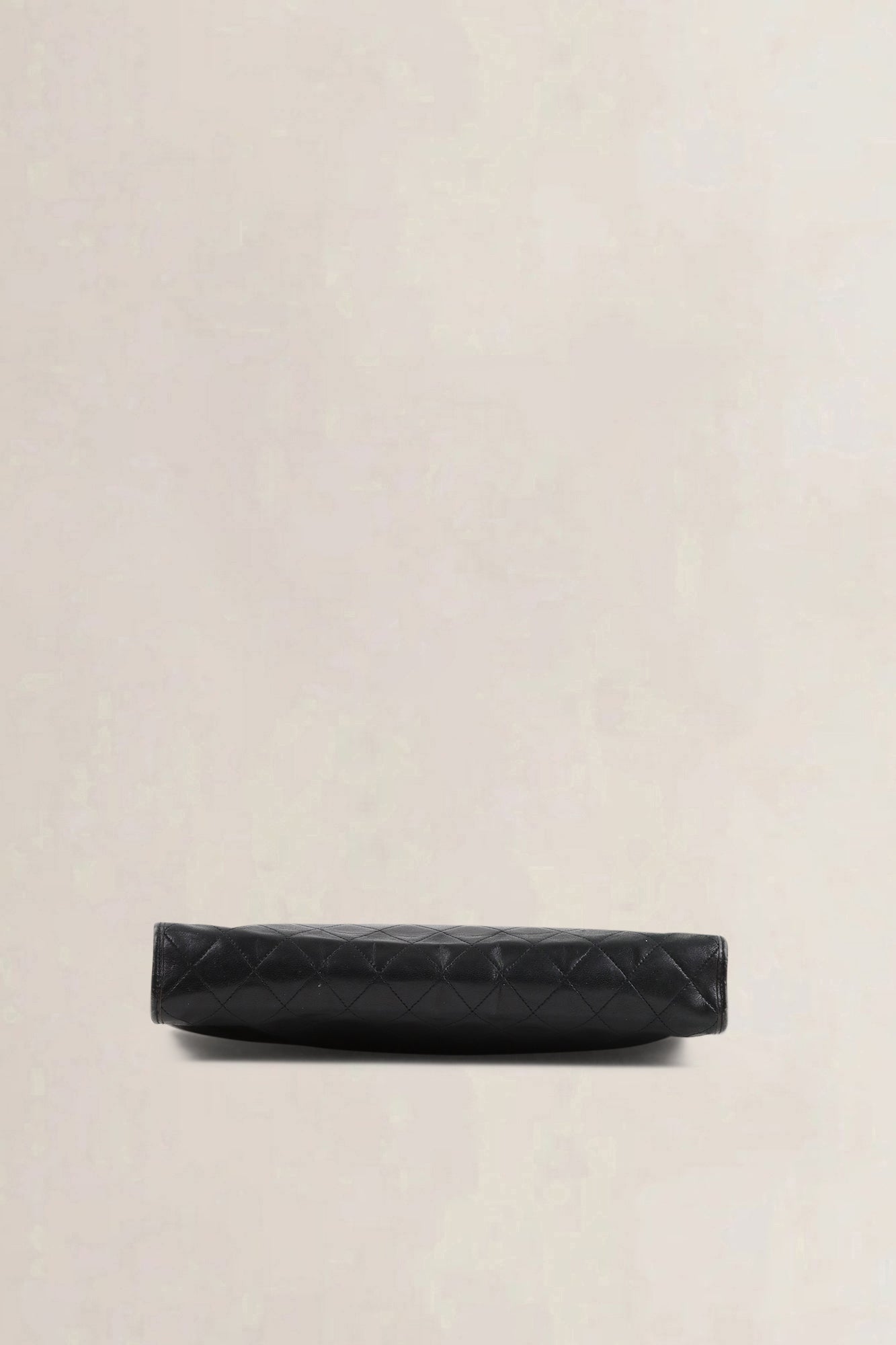 Chanel Black Matelasse Quilted Lambskin 24K Gold Plated Clutch