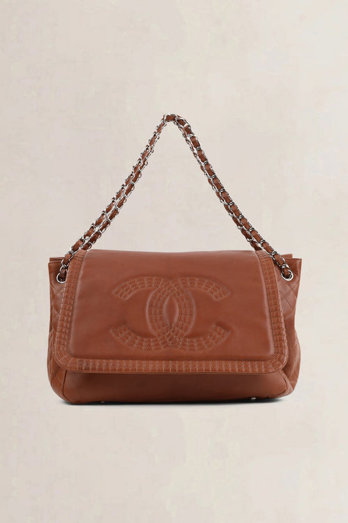 Chanel Brown Paris-Bombay Coco Bengal Accordion Shoulder Bag