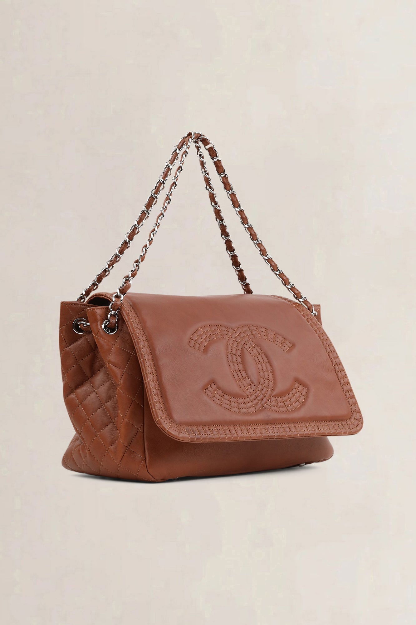 Chanel Brown Paris-Bombay Coco Bengal Accordion Shoulder Bag