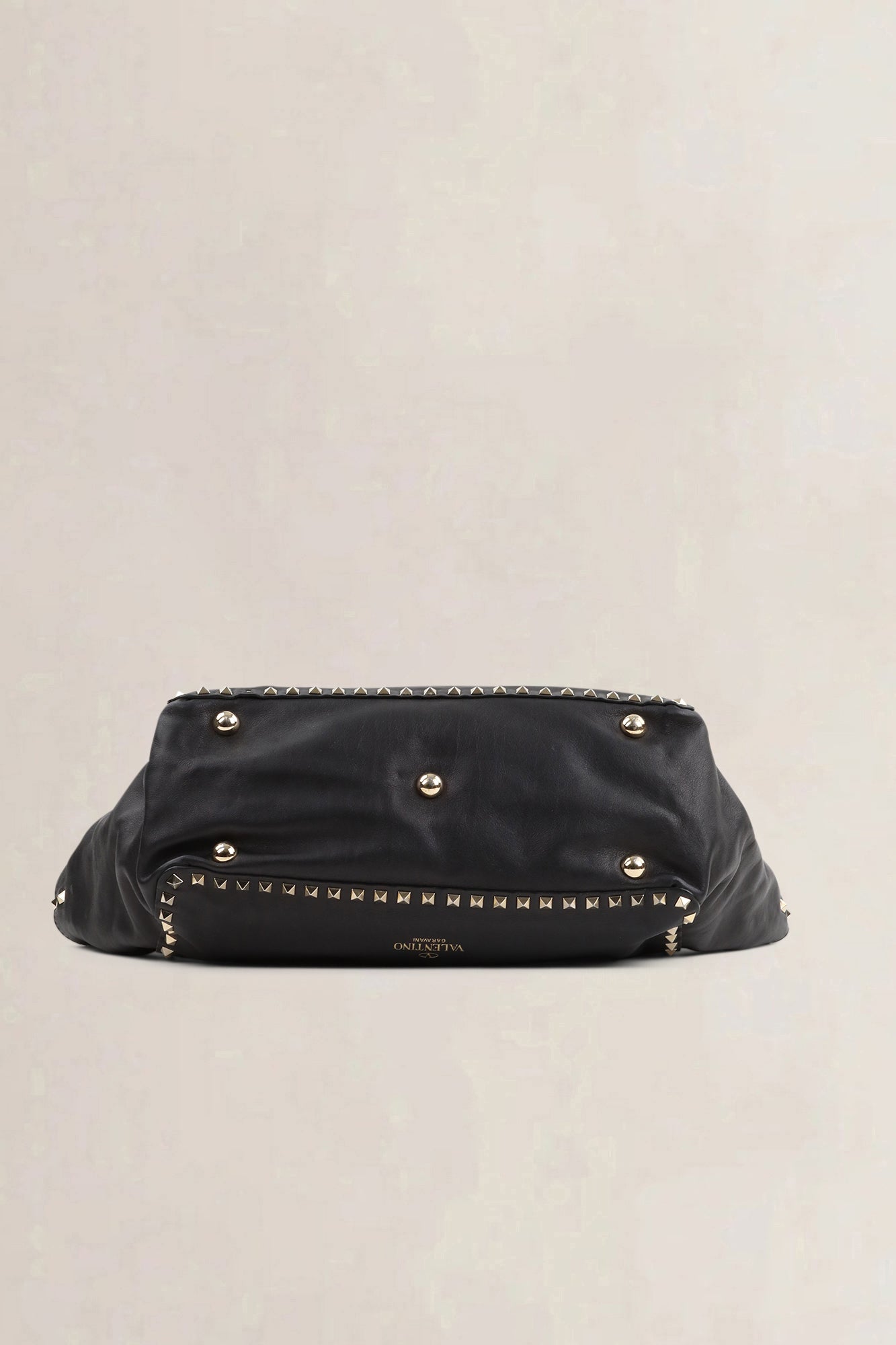 Valentino Garavani Black Rockstud Shopping Bag