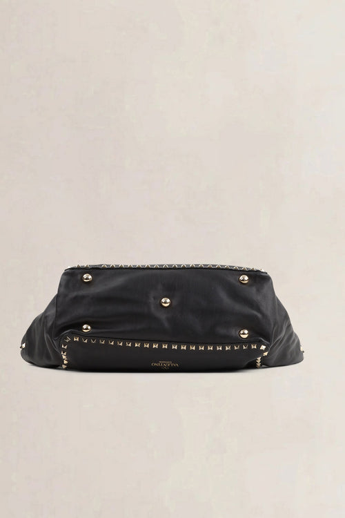 Valentino Garavani Black Rockstud Shopping Bag