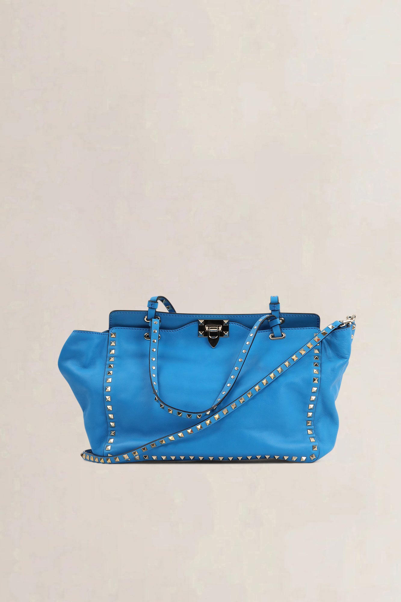 Valentino Garavani Blue Rockstud Shopping Bag