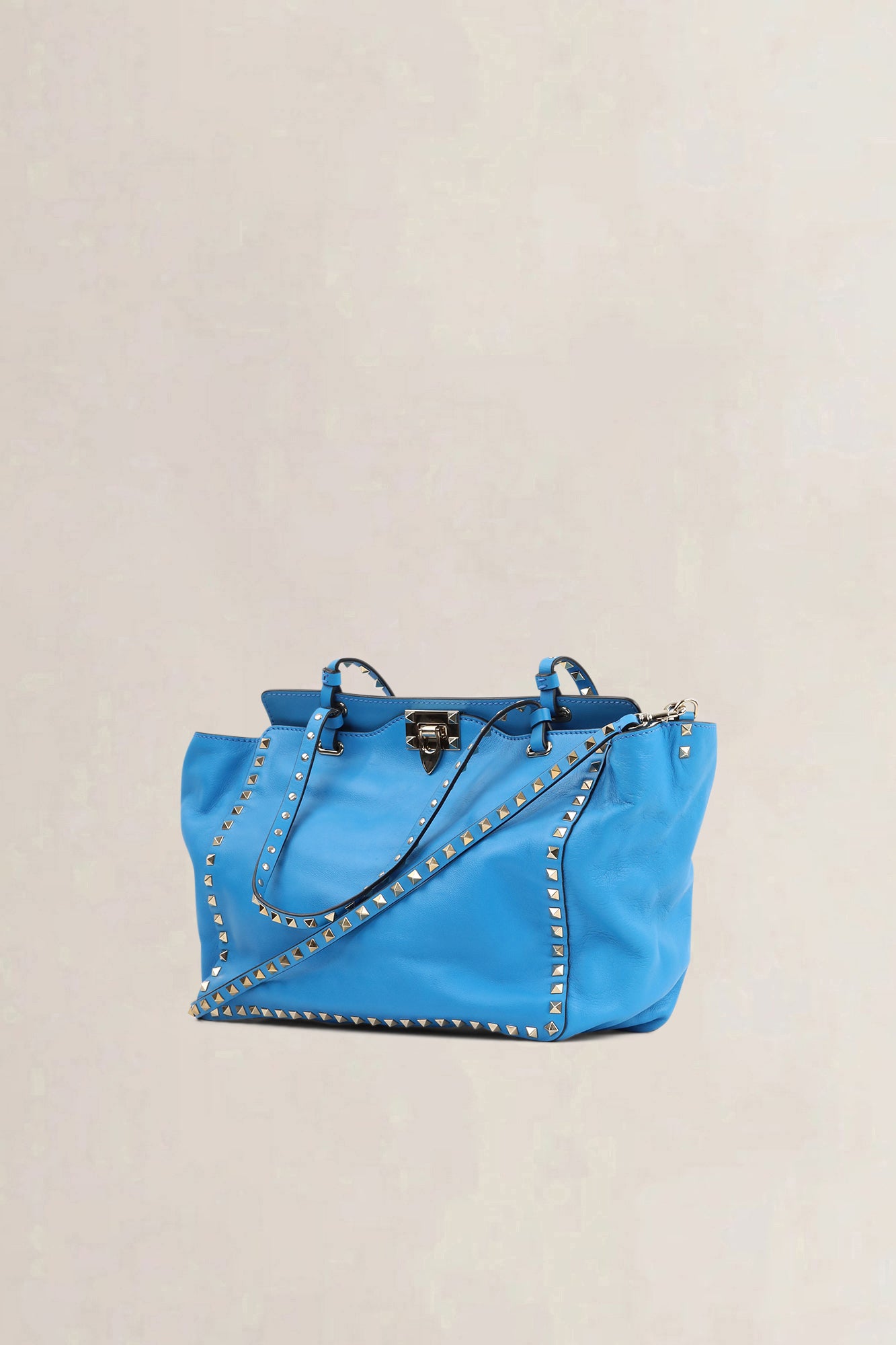 Valentino Garavani Blue Rockstud Shopping Bag