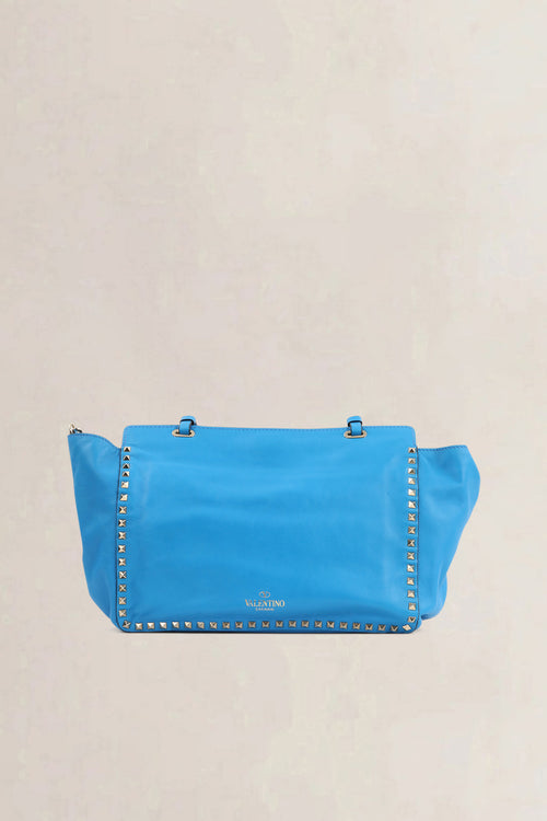 Valentino Garavani Blue Rockstud Shopping Bag