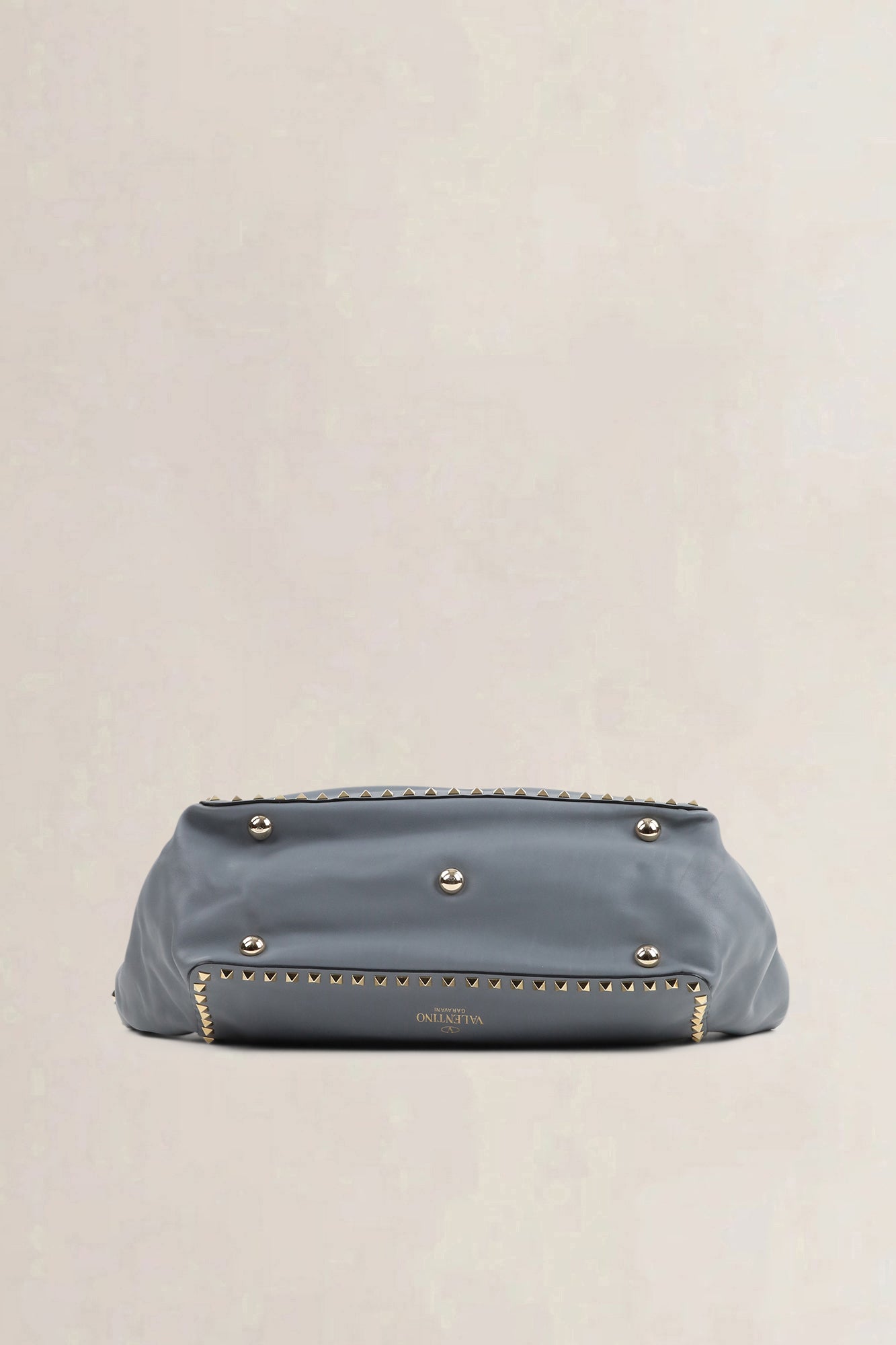 Valentino Garavani Grey/Blue Rockstud Shopping Bag