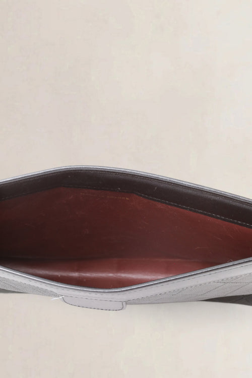 Chanel Black Matelasse Quilted Lambskin 24K Gold Plated Clutch