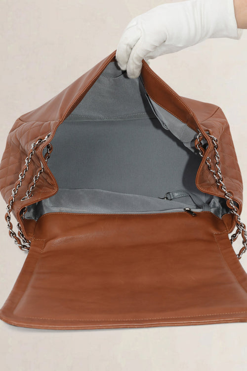 Chanel Brown Paris-Bombay Coco Bengal Accordion Shoulder Bag