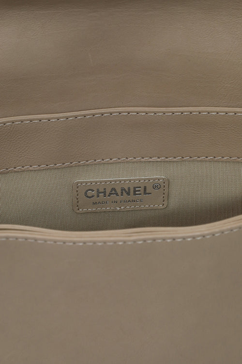 Chanel Beige Reverso Calfskin Flap Bag