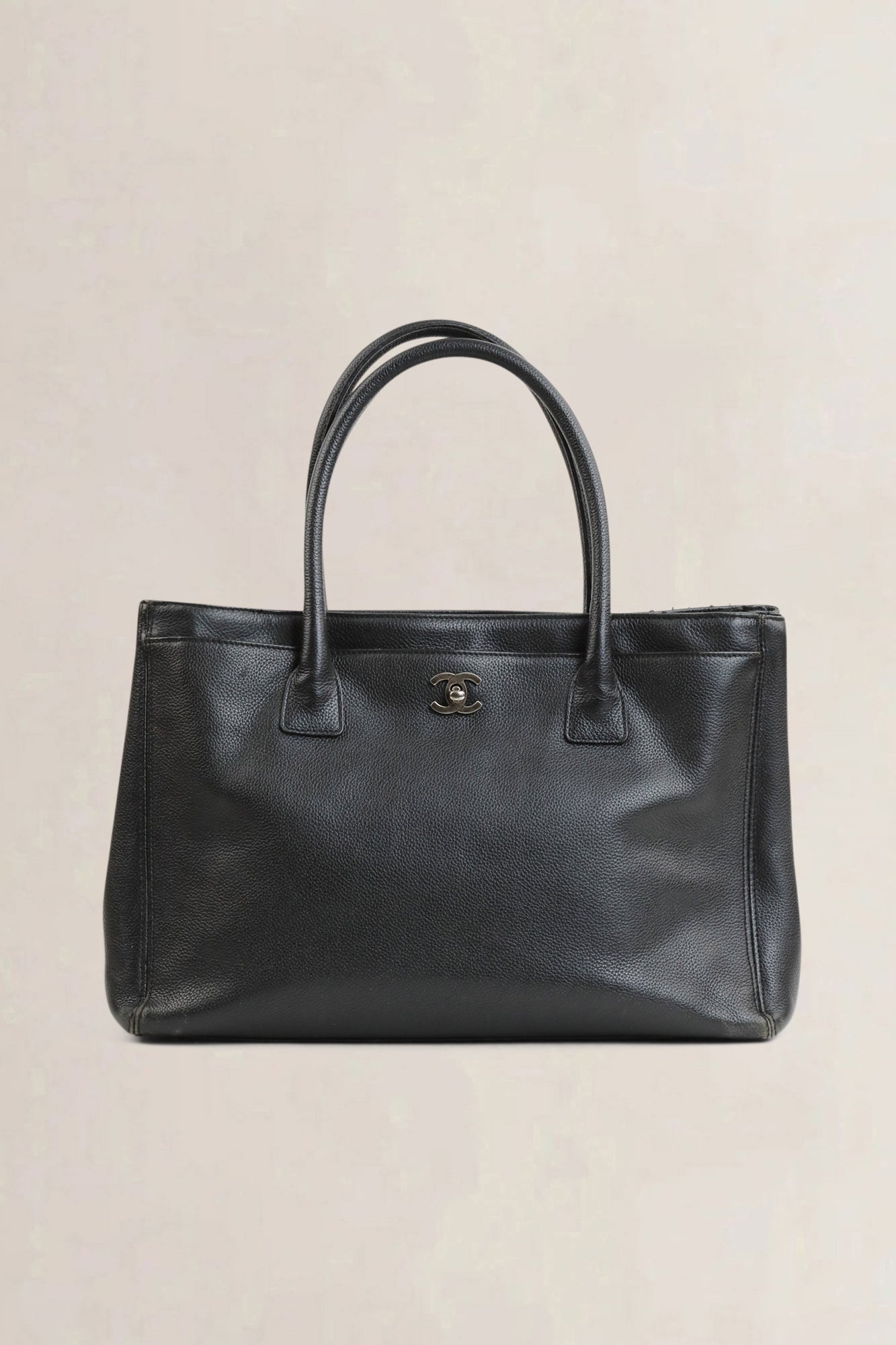 Chanel Dark Grey Executive Cerf Shoulder Bag