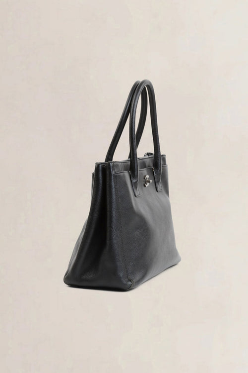 Chanel Dark Grey Executive Cerf Shoulder Bag