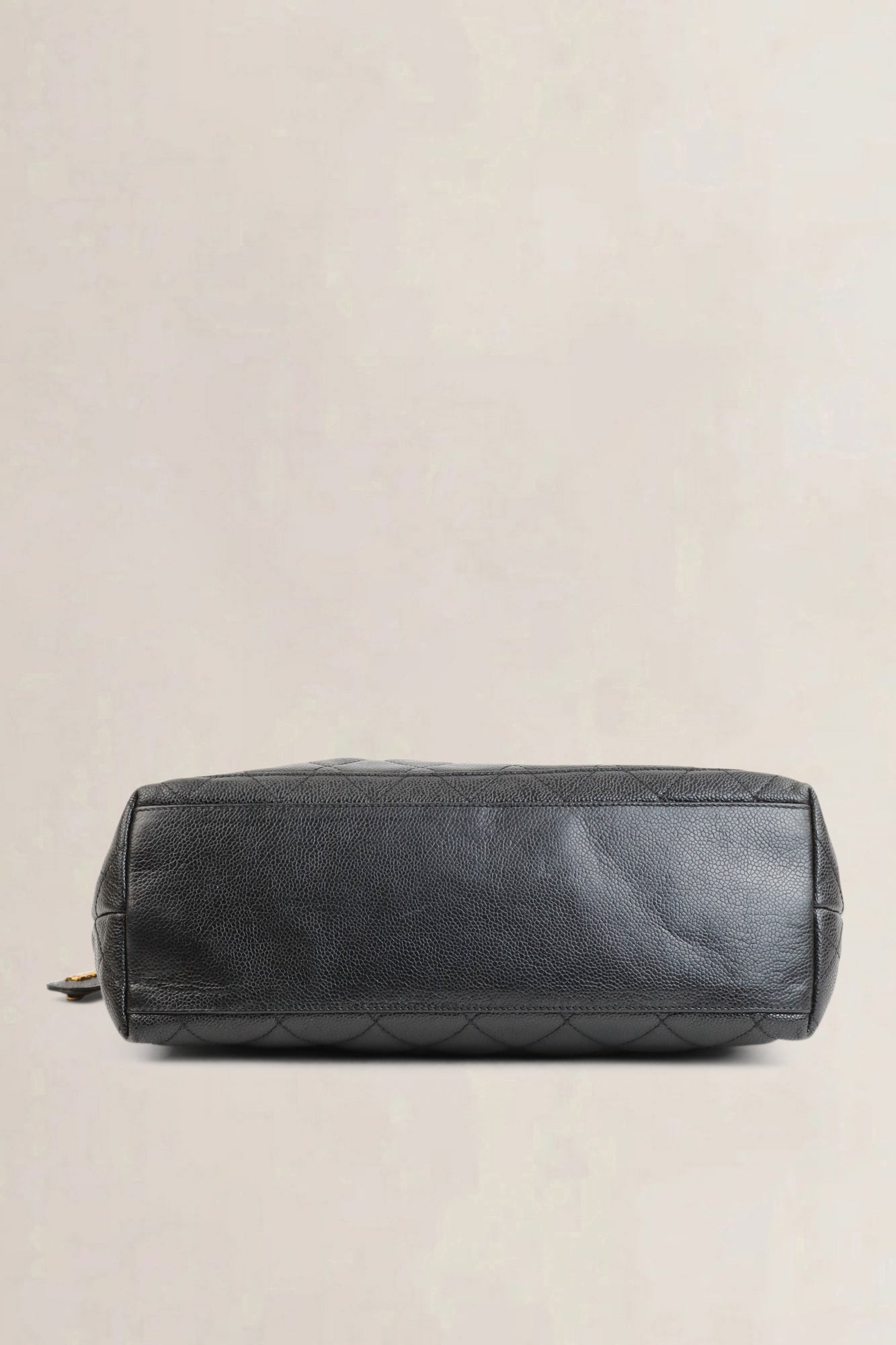 Chanel Black Qaviar Quilted Flap Shoulder Bag