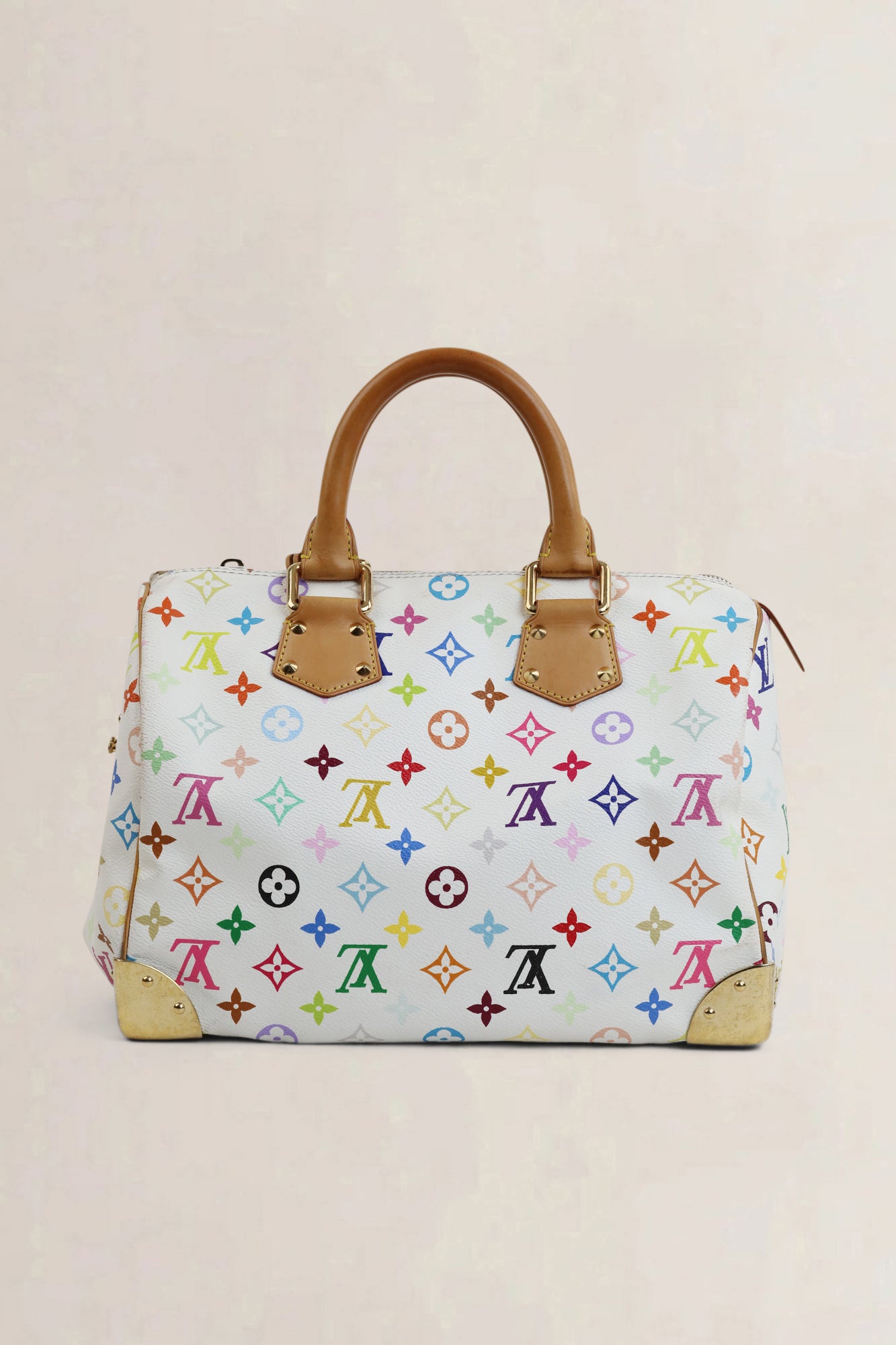 Louis Vuitton Multicolor White Speedy 30