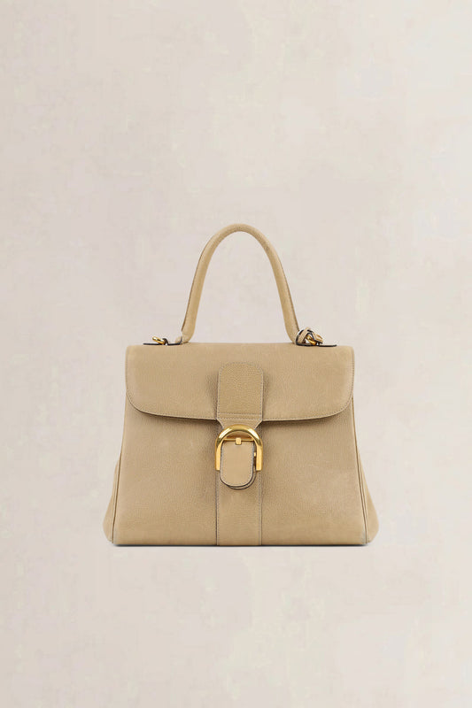 Delvaux Brillant Beige Jumping Calf Leather Top Handle Bag