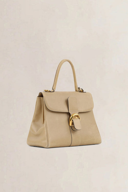 Delvaux Brillant Beige Jumping Calf Leather Top Handle Bag