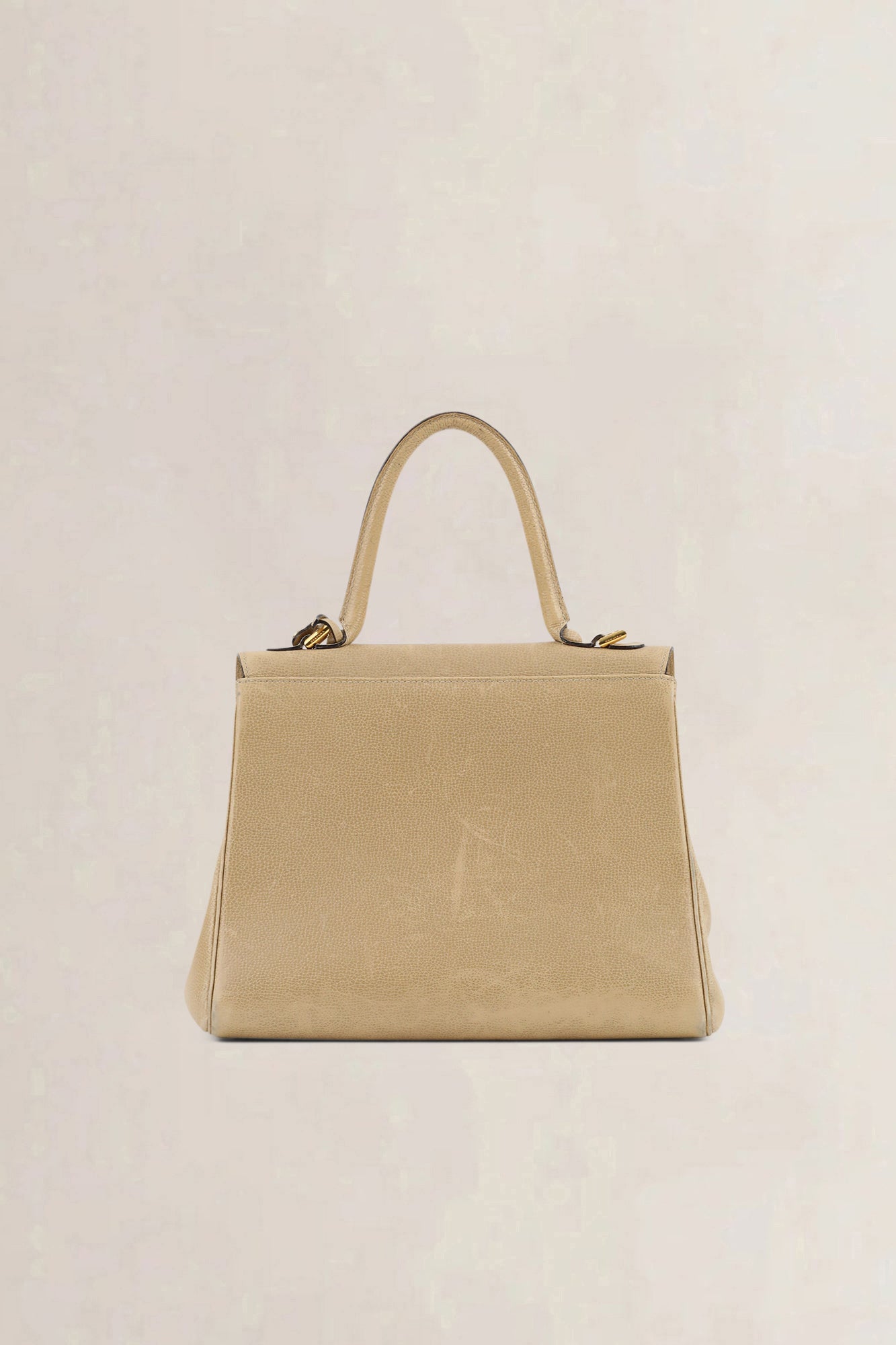 Delvaux Brillant Beige Jumping Calf Leather Top Handle Bag