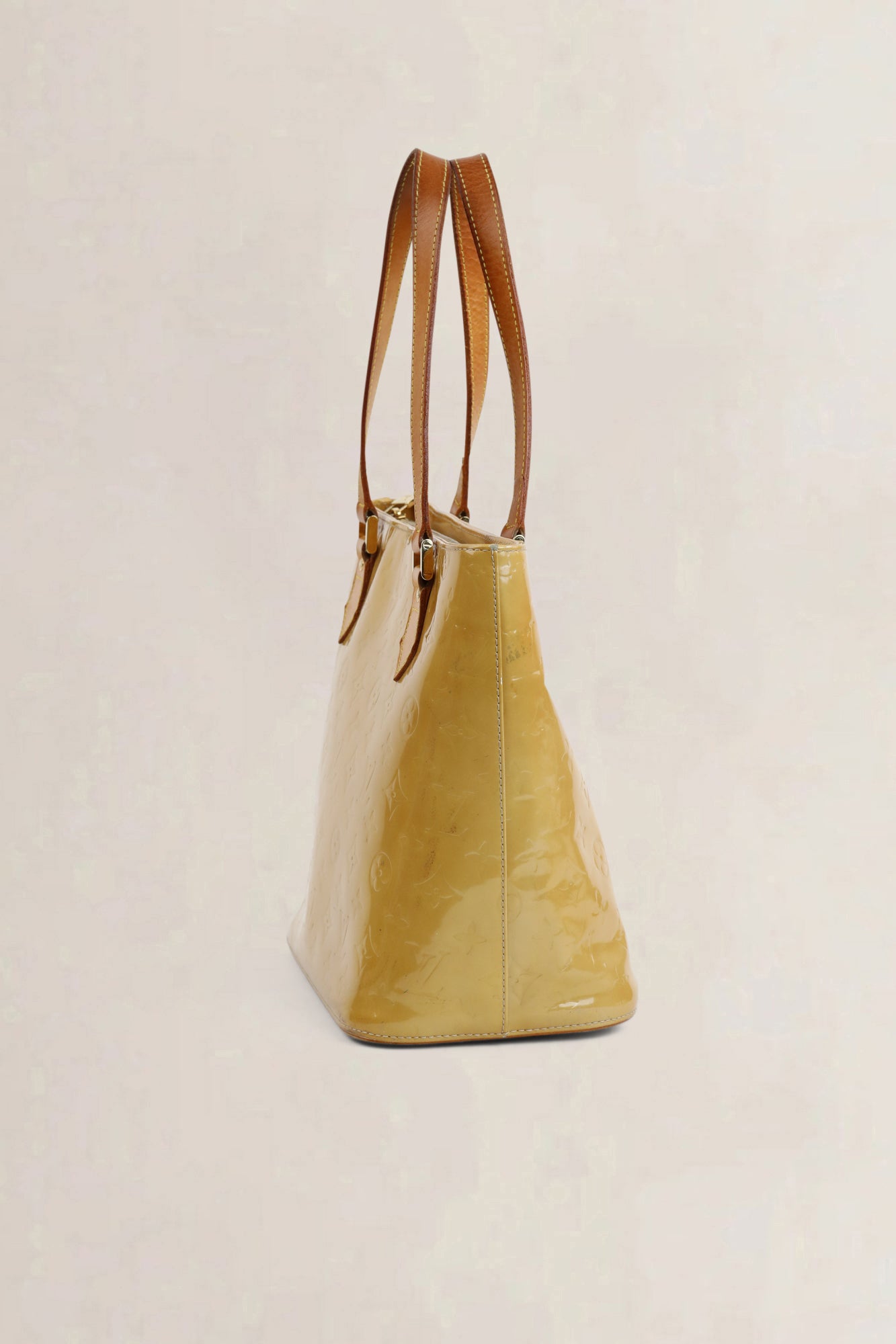 Louis Vuitton Yellow Vernis Monogram Houston Shoulder Bag