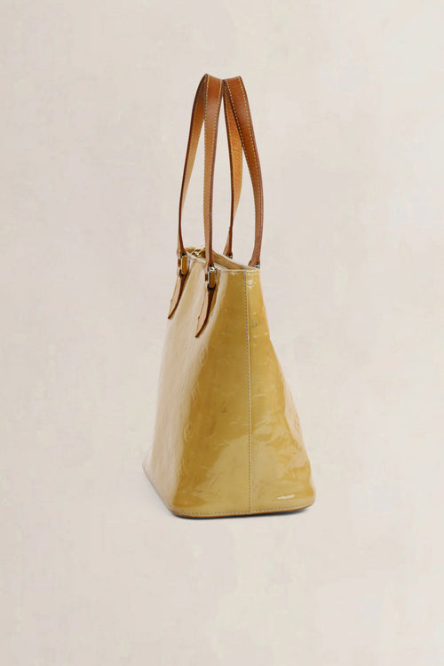 Louis Vuitton Yellow Vernis Monogram Houston Shoulder Bag