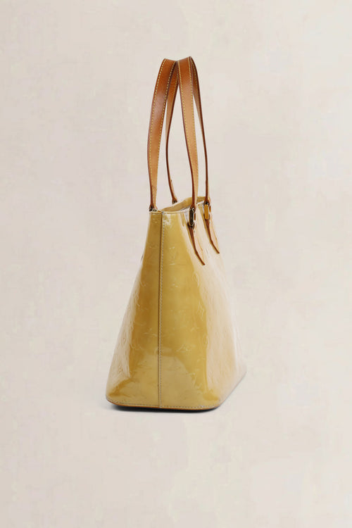 Louis Vuitton Yellow Vernis Monogram Houston Shoulder Bag
