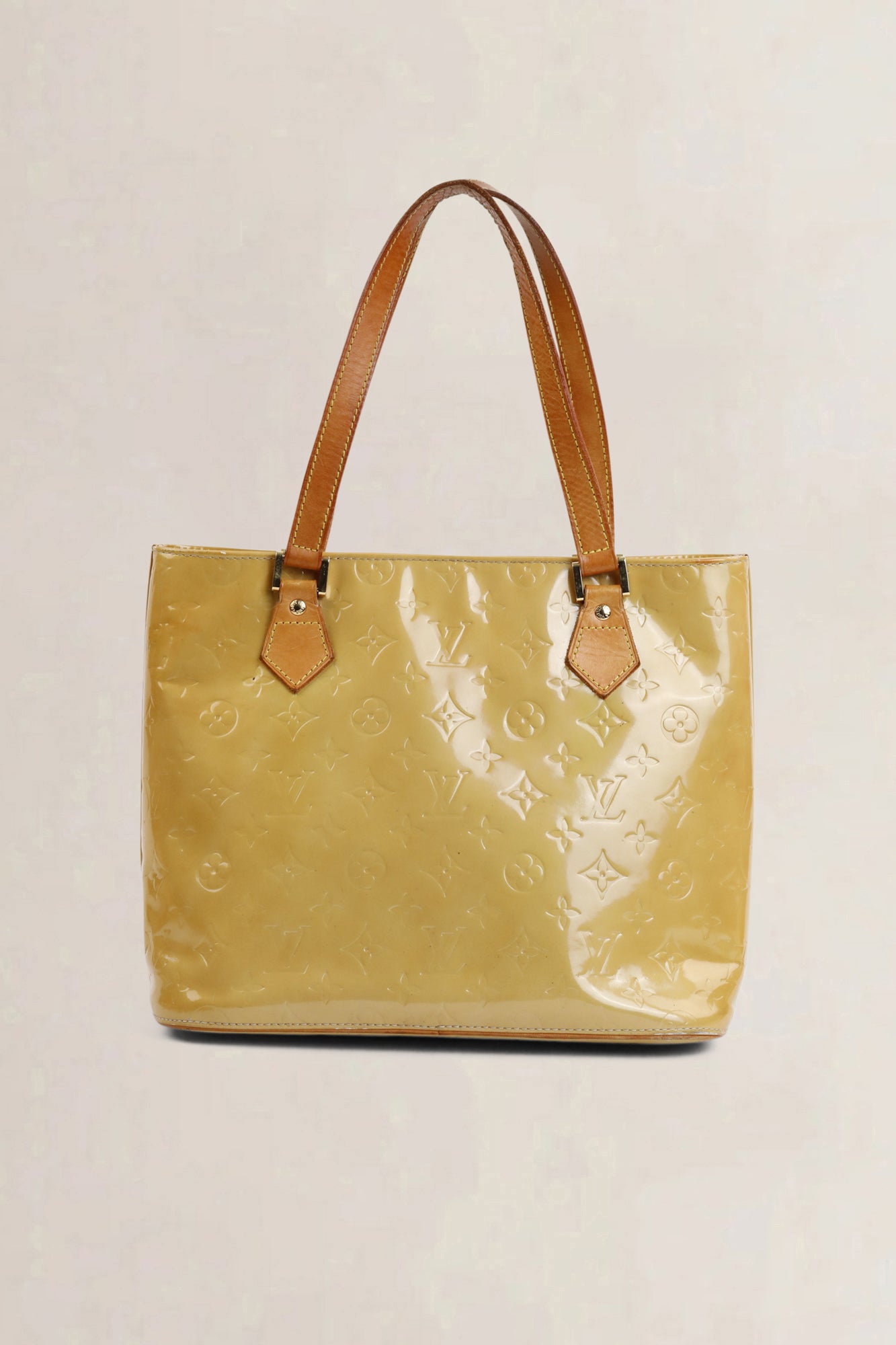 Louis Vuitton Yellow Vernis Monogram Houston Shoulder Bag