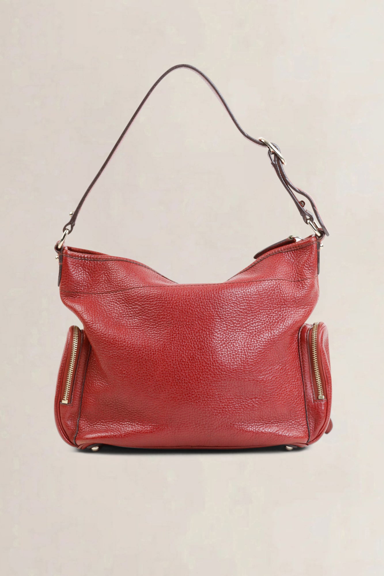 Burberry Red Leather Shoulder Bag