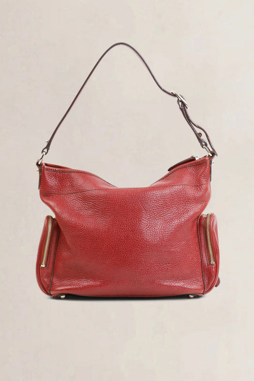 Burberry Red Leather Shoulder Bag