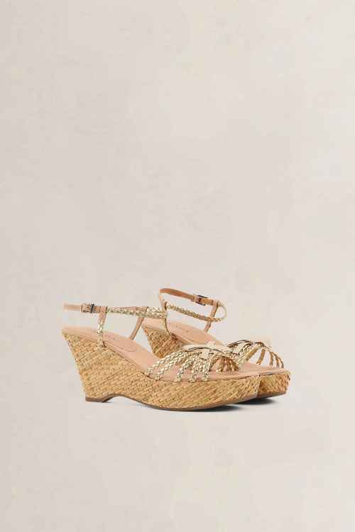 Prada Beige Wedge Sandals