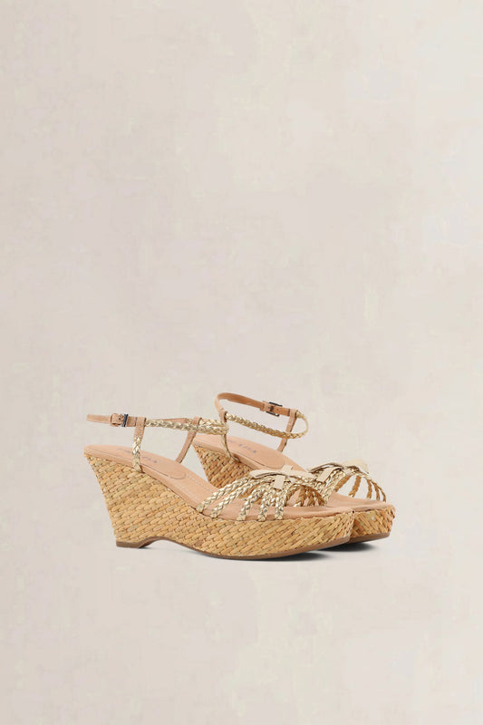 Prada Beige Wedge Sandals