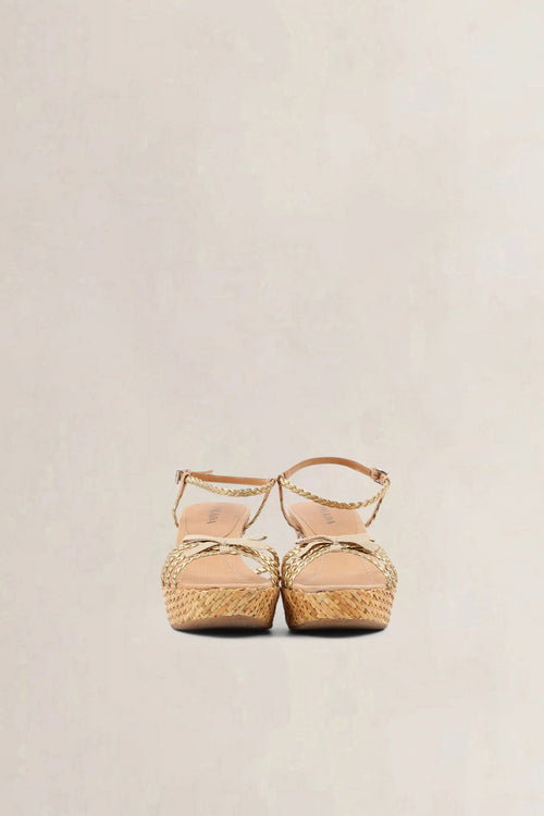 Prada Beige Wedge Sandals