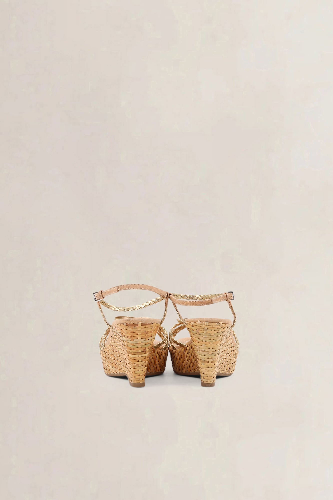 Prada Beige Wedge Sandals