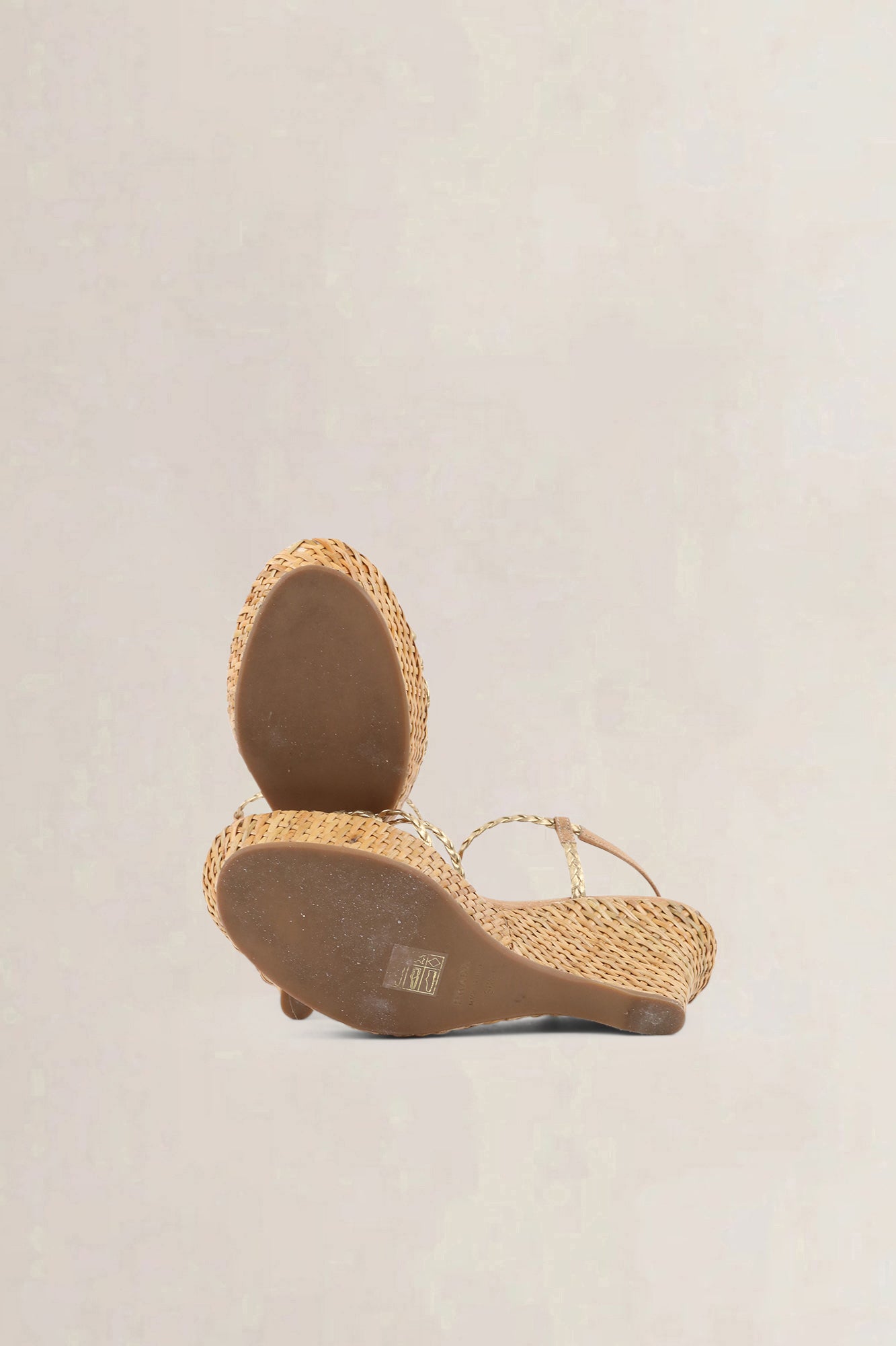 Prada Beige Wedge Sandals