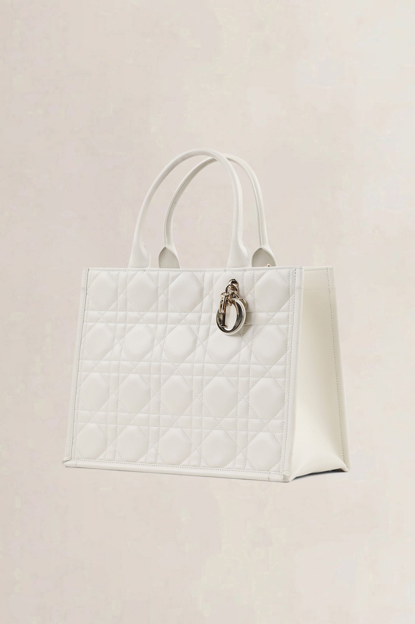 Christian Dior Latte Macrocannage Calfskin Book Tote