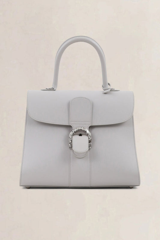 Delvaux Brillant Lin MM Arctic Buckle Crossbody Bag