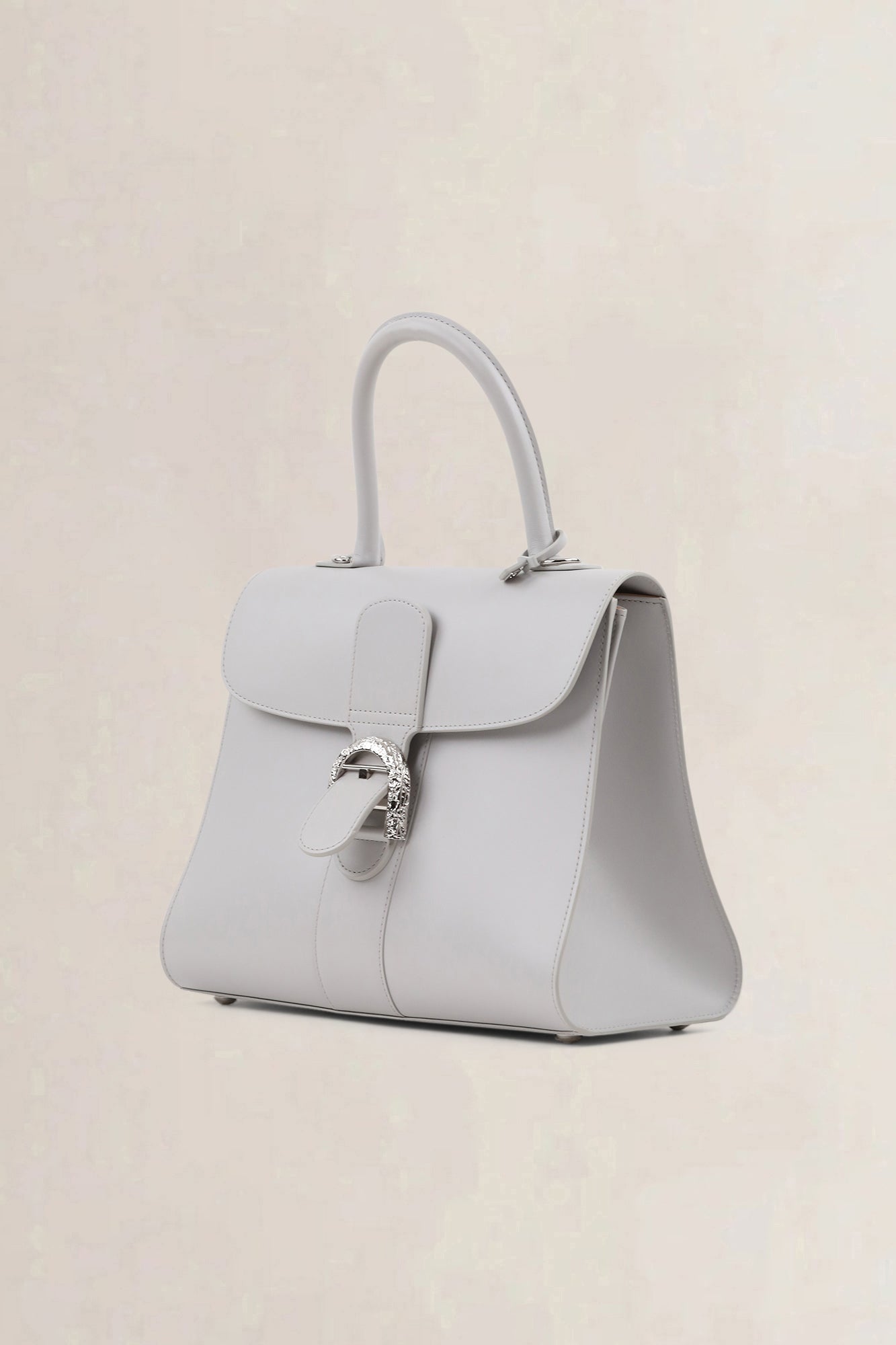 Delvaux Brillant Lin MM Arctic Buckle Crossbody Bag