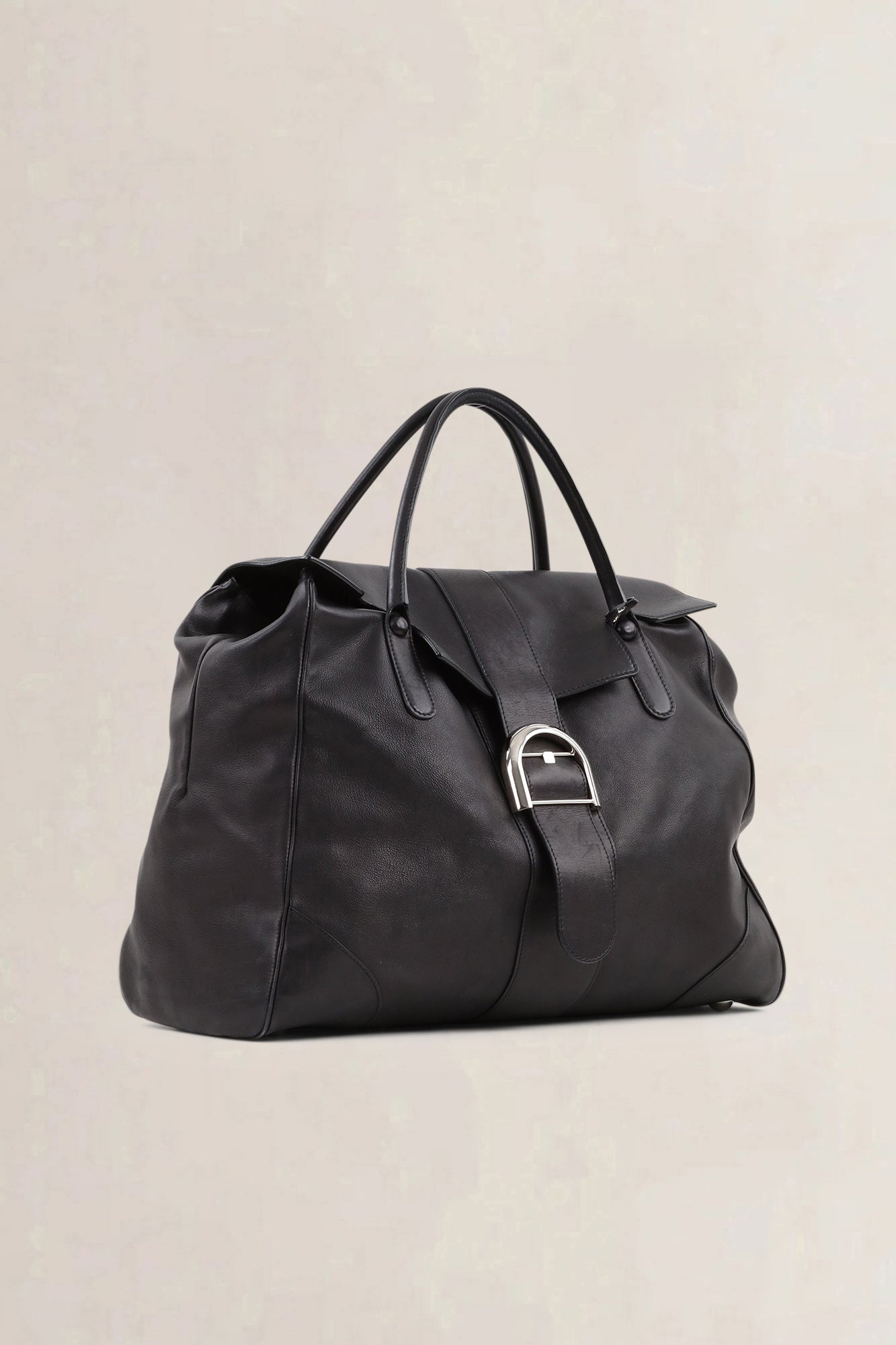 Delvaux Brillant XXL Dream Black Palladium Top Handle Bag