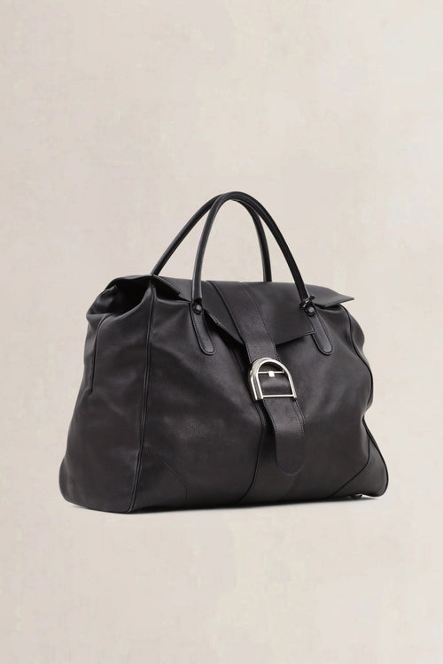 Delvaux Brillant XXL Dream Black Palladium Top Handle Bag