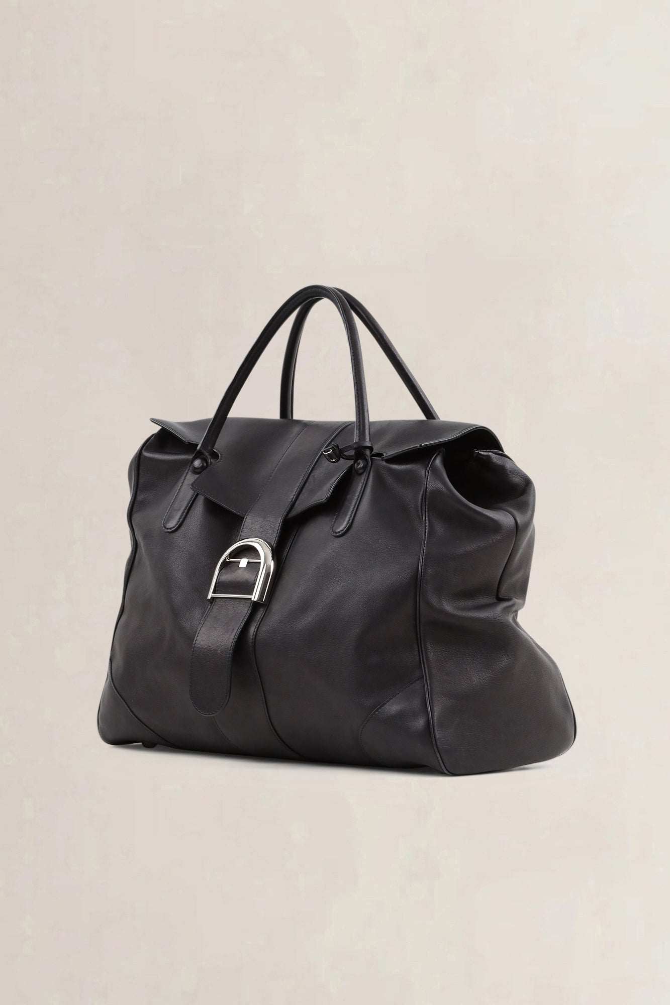 Delvaux Brillant XXL Dream Black Palladium Top Handle Bag